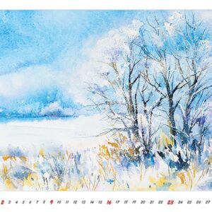 Wall calendar Watercolour Scenery 2022 January
