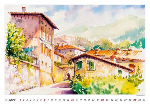 Wall calendar Watercolour Scenery 2022 May