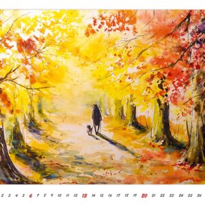 Wall calendar Watercolour Scenery 2022 November