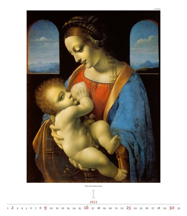 Art calendar Leonardo da Vinci 2022 January