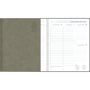 Diary Plan-a-week Comb bound 2022 Beige