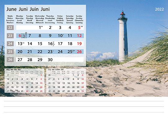 Desk calendar Daydreams 2022 June