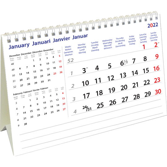 Desk calendar International 2022