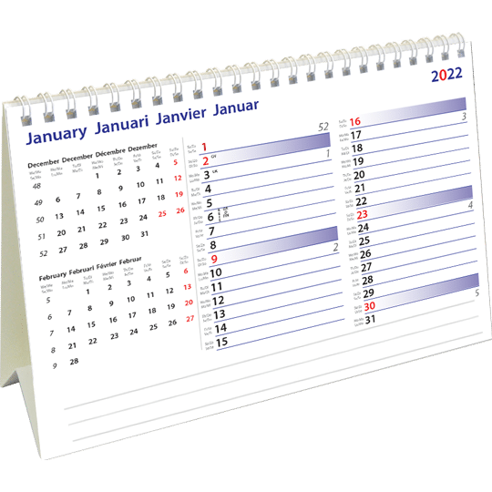 Desk calendar International Memo 2022
