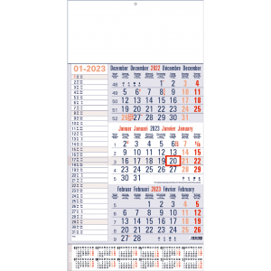 Shipping calendar 3 months Memo yearly overview 2023