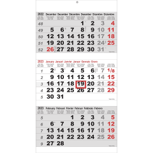 Shipping calendar 3 months Maxi 2023