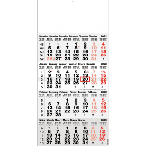 Shipping calendar 4 months Classic 2023 grey