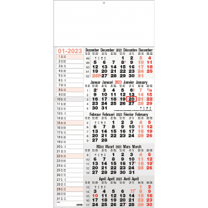 Shipping calendar 5 months Memo 2023 grey