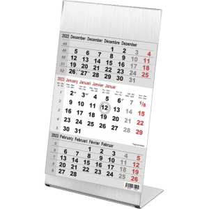 Desk calendar 3 months Steel 2023
