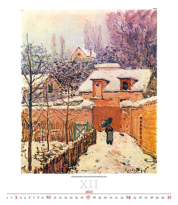 Calendar Art Impressionism 2023 - December