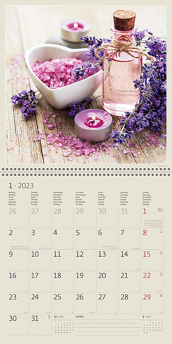 Calendar Provence 2023 - January