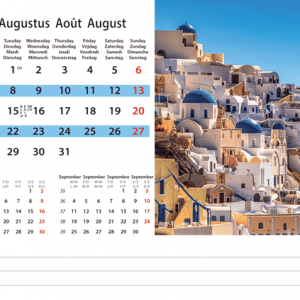 Desk calendar Destinations 2023 - August