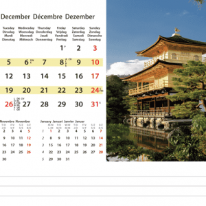 Desk calendar Destinations 2023 - December