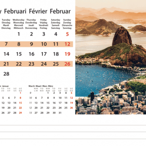 Desk calendar Destinations 2023 - February