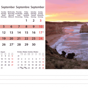 Desk calendar Destinations 2023 - September