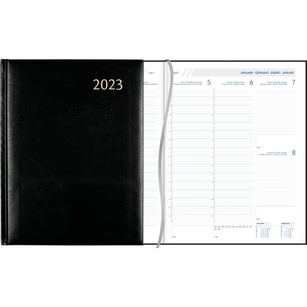 Diary Plan-a-week 2023 Black