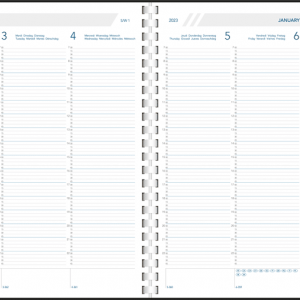 Diary Plan-a-week comb bound 2023