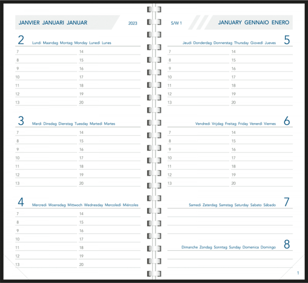 Diary Visuplan comb bound 2023