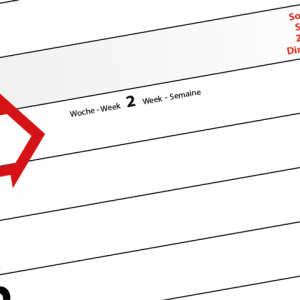 Slim line calendar XL 2023 Detail