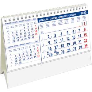 Desk calendar Belgium 2023