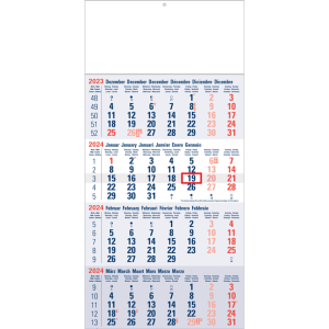 Shipping calendar 4 months Classic blue 2024