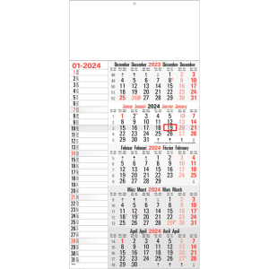 Shipping calendar 5 months Memo 2024