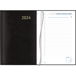 Diary Daily 2024 - Black