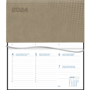 Diary Novoplan 2024 casebound Vivella beige
