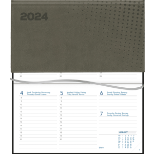 Diary Novoplan 2024 casebound Vivella grey