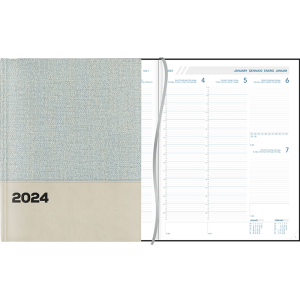 Diary Plan-a-week 2024 casebound blue