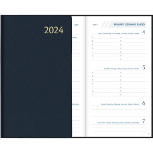 Diary Visuplan casebound 2024 - Blue