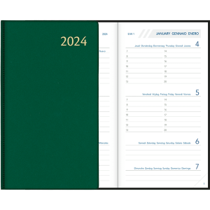 Diary Visuplan casebound 2024 - Green