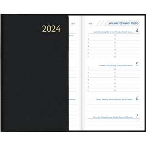 Diary Visuplan casebound 2024 - Black