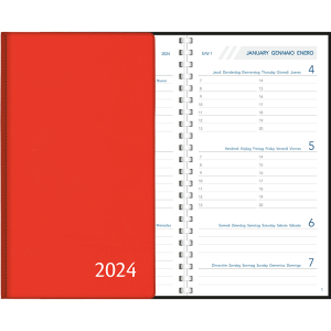 Diary Visuplan 2024 perl - red