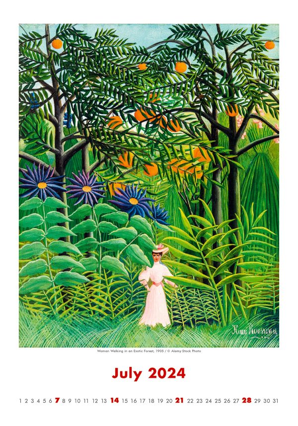 Calendar Art Naive - Henri Rousseau 2024 - July