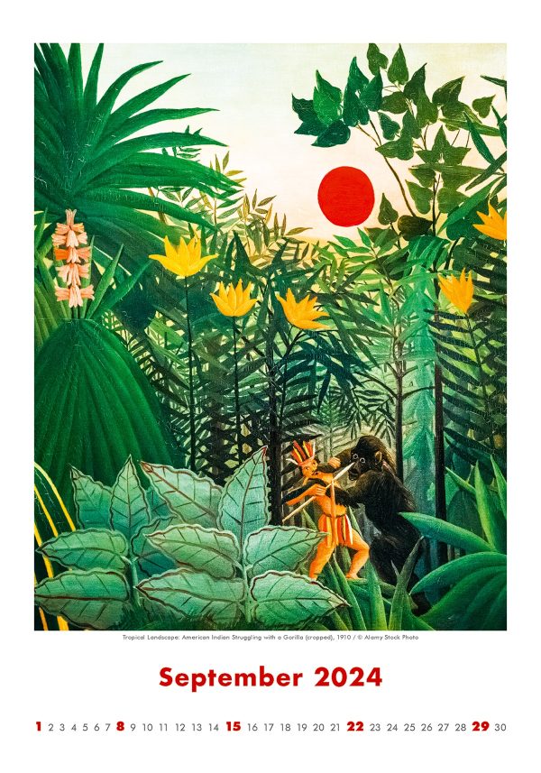 Calendar Art Naive - Henri Rousseau 2024 - September