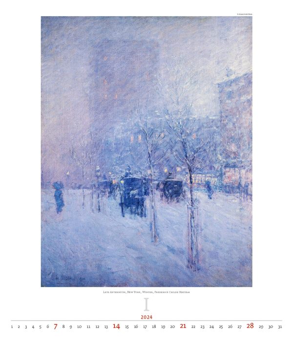 Calendar Impressionism 2024 - January
