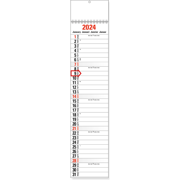 Slim line calendar XL 2024
