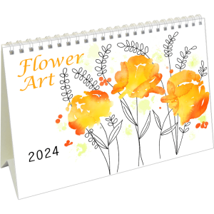 Desk calendar Flower Art 2024