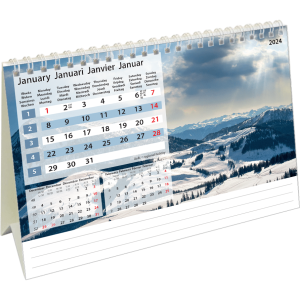 Desk calendar Serenity 2024 - January