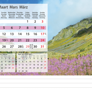 Desk calendar Serenity 2024 - March