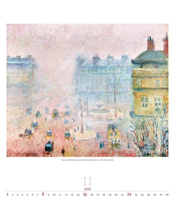 Art calendar Impressionism 2026 - February