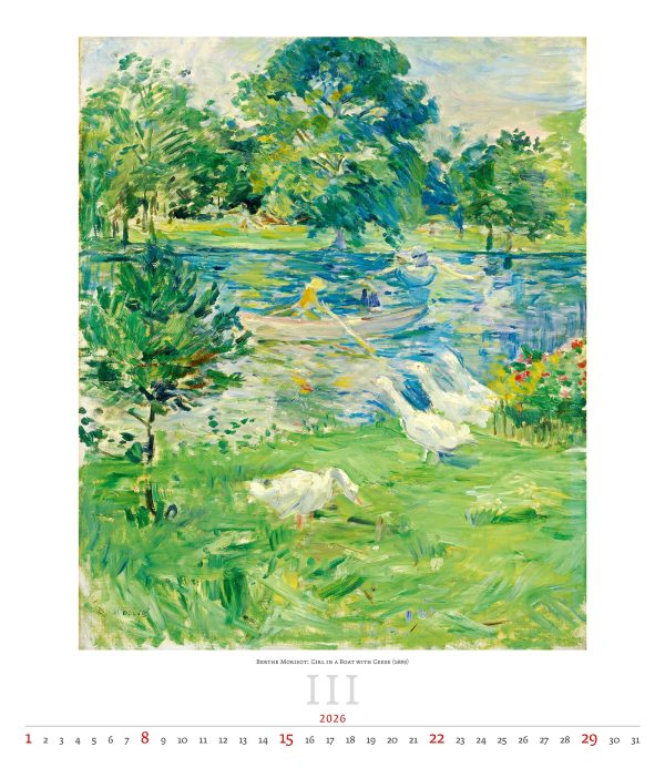 Art calendar Impressionism 2026 - March