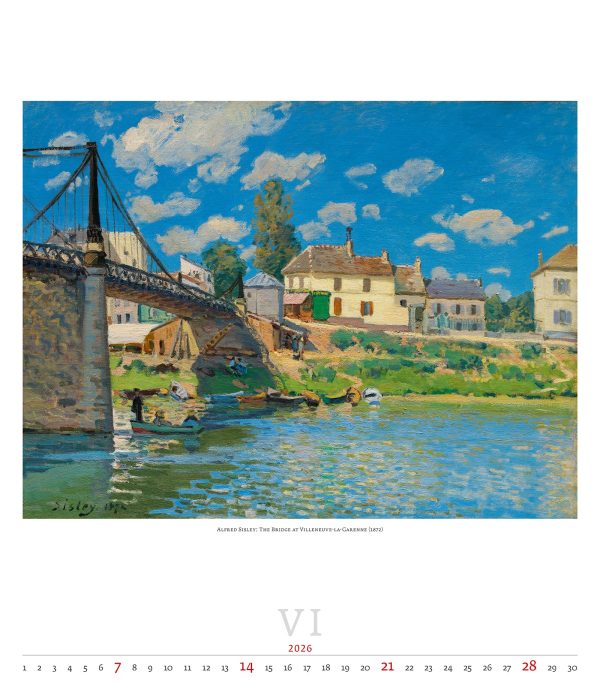 Art calendar Impressionism 2026 - June