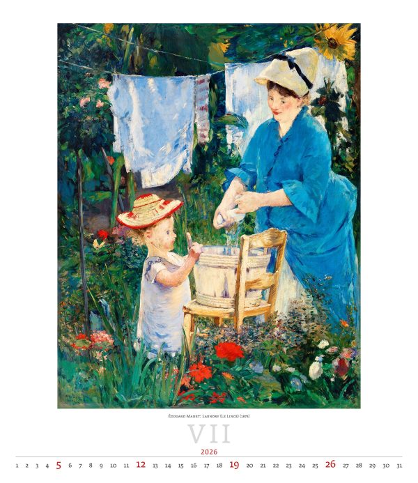 Art calendar Impressionism 2026 - July
