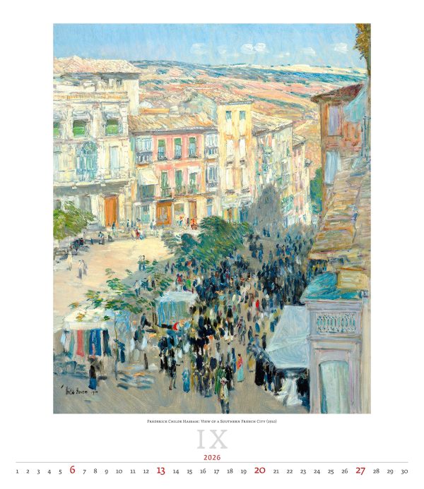 Art calendar Impressionism 2026 - September