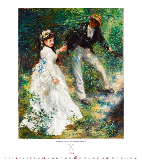 Art calendar Impressionism 2026 - Oktober