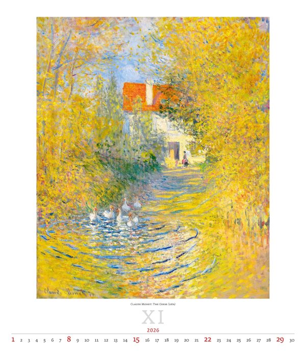 Art calendar Impressionism 2026 - November