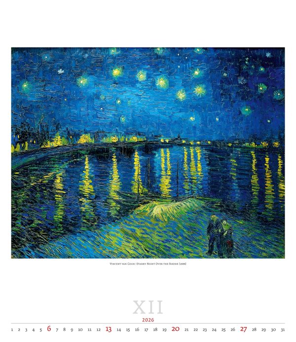 Art calendar Impressionism 2026 - December