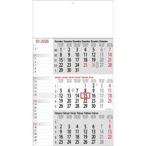 Shipping calendar 3 months Memo 2026